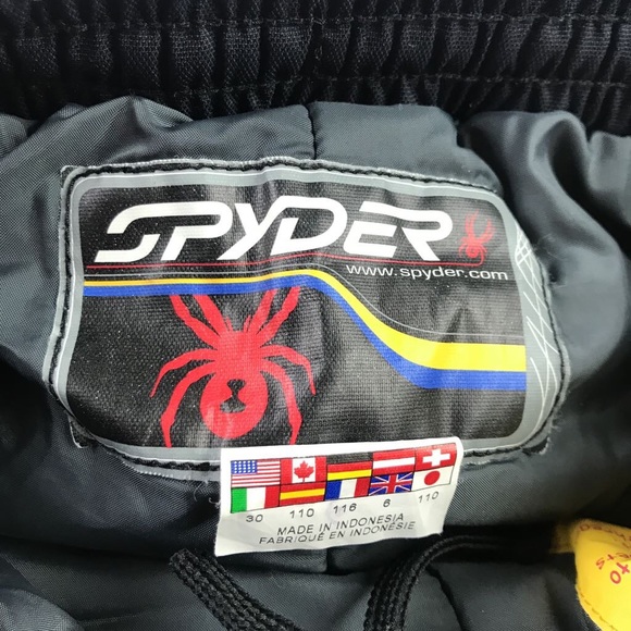 Spyder Kids Ski Snow Pants Black Winter Pants 30 - Picture 3 of 5